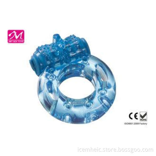 Soft Rubber Adult Male Sex Toys Blue in Strong Vibration ,
